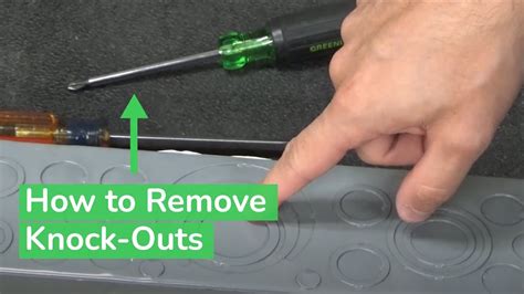 how to remove the knockout in a blue junction box|1 2 knockout hole size.